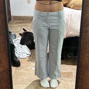 Vintage Sz. 6 Idra Brand blue and White Pinstripe Capris